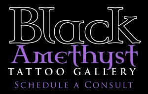 St Pete Tattoo Black Amethyst Tattoo Gallery Schedule a Consultation Logo