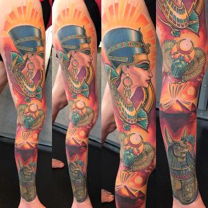 St Pete Tattoo Egyptian Sleeve by J Michael Taylor