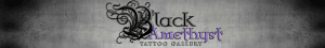 St Pete Tattoo Black Amethyst Tattoo Gallery Logo with Grey Background