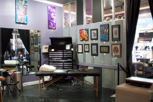 Zack Carpenter's Setup Inside Black Amethyst Tattoo Gallery