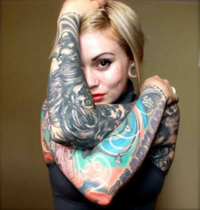 Color vs Grey Tattoo Woman for Tattoo Blog Post