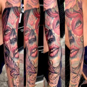 St Pete Tattoo Days of the Dead Forearm by J Michael Taylor