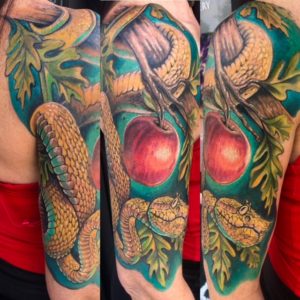 St Pete Tattoo Satan and the Apple by J Michael Taylor