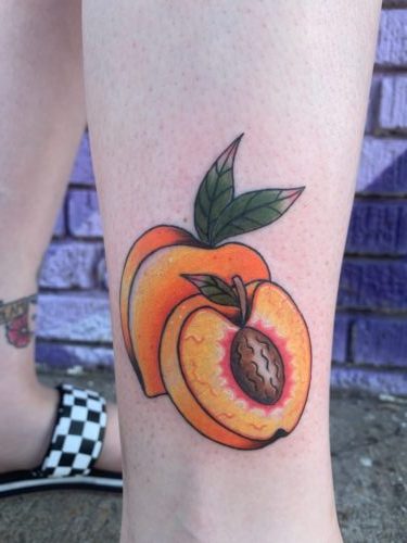 Terminus City Tattoo  Little traditional peach and dagger by  daveputmanart  Facebook